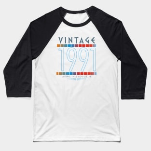 29th Birthday T-Shirt - Vintage 1991 Baseball T-Shirt